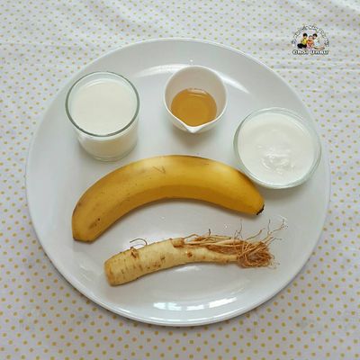 Smoothie chuối sâm trị đề kháng kém uể oải buổi sáng